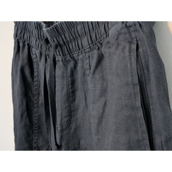 Athleta Black Retreat Linen High Rise Ankle Pants - Small Petite - Picture 3 of 7